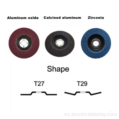 Disco de aleta de óxido de aluminio con respaldo de fibra de vidrio